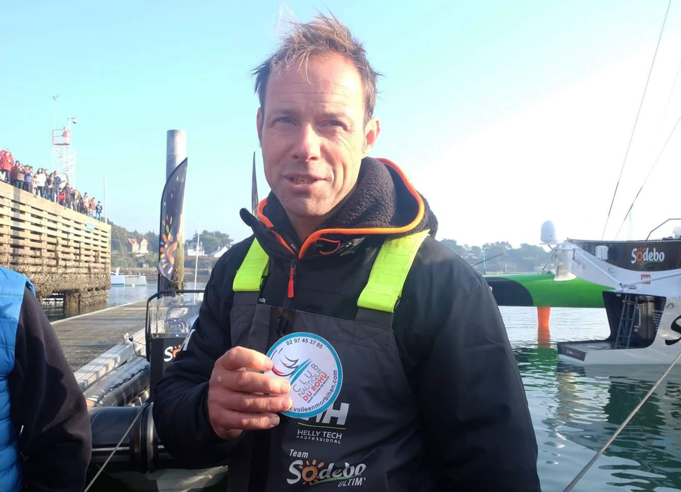 Thomas Coville (Team Sodebo Voile) and the Club Nautique du Rohu