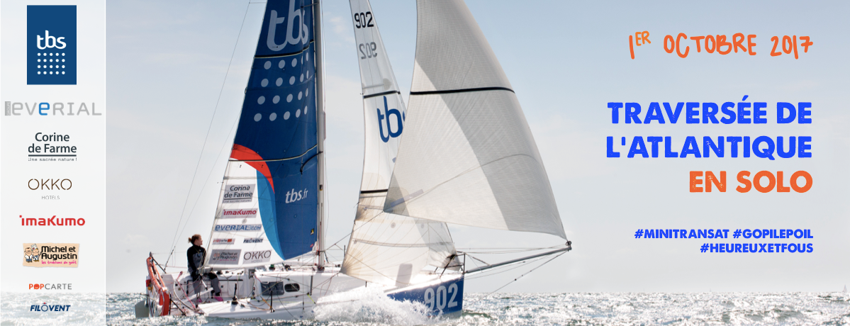 Clarisse gets ready for the Mini Transat 7.5