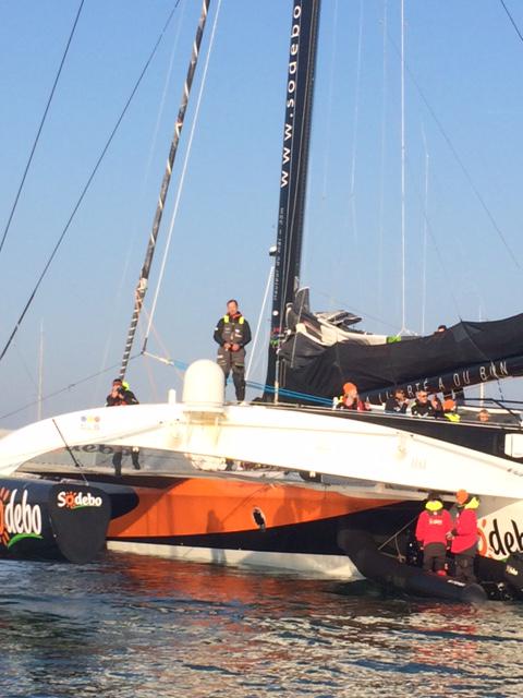 Thomas Coville (Team Sodebo Voile) et le Club Nautique du Rohu