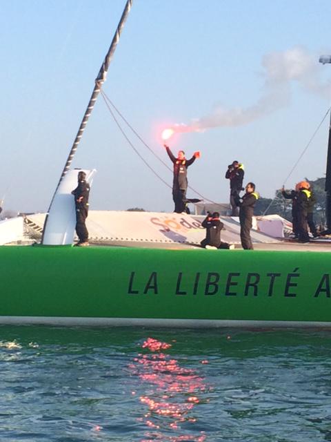 Thomas Coville (Team Sodebo Voile) et le Club Nautique du Rohu