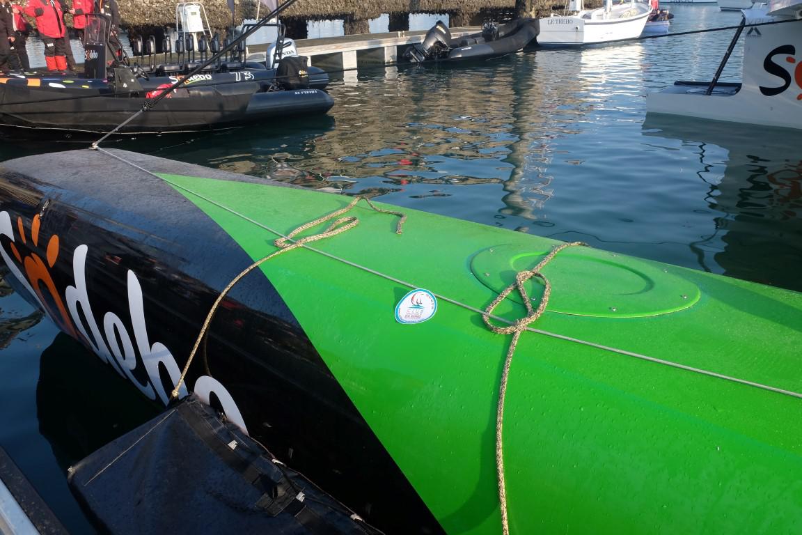 Thomas Coville (Team Sodebo Voile) et le Club Nautique du Rohu