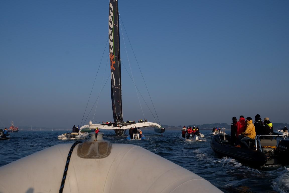 Thomas Coville (Team Sodebo Voile) et le Club Nautique du Rohu