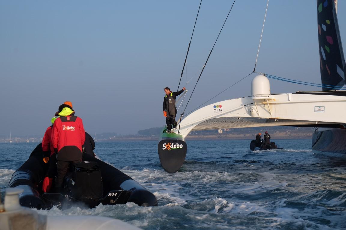 Thomas Coville (Team Sodebo Voile) et le Club Nautique du Rohu