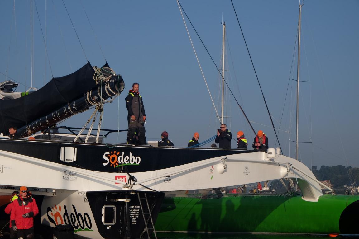 Thomas Coville (Team Sodebo Voile) et le Club Nautique du Rohu