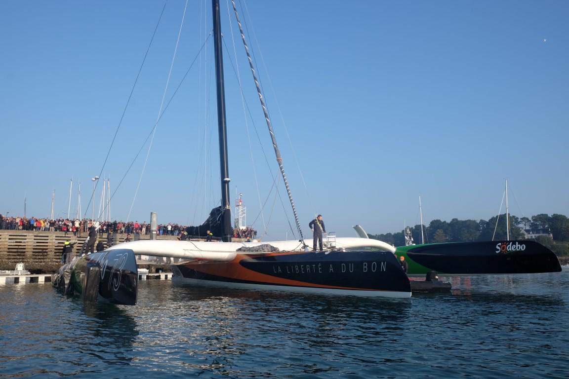 Thomas Coville (Team Sodebo Voile) et le Club Nautique du Rohu