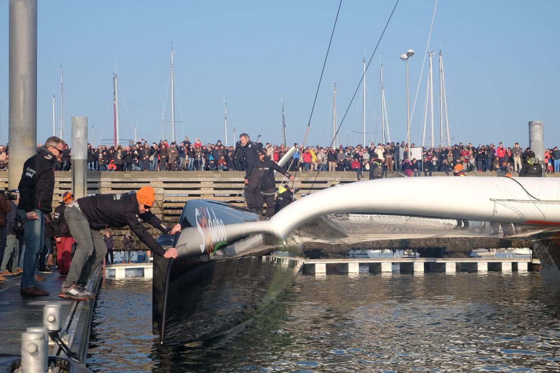 Thomas Coville (Team Sodebo Voile) et le Club Nautique du Rohu