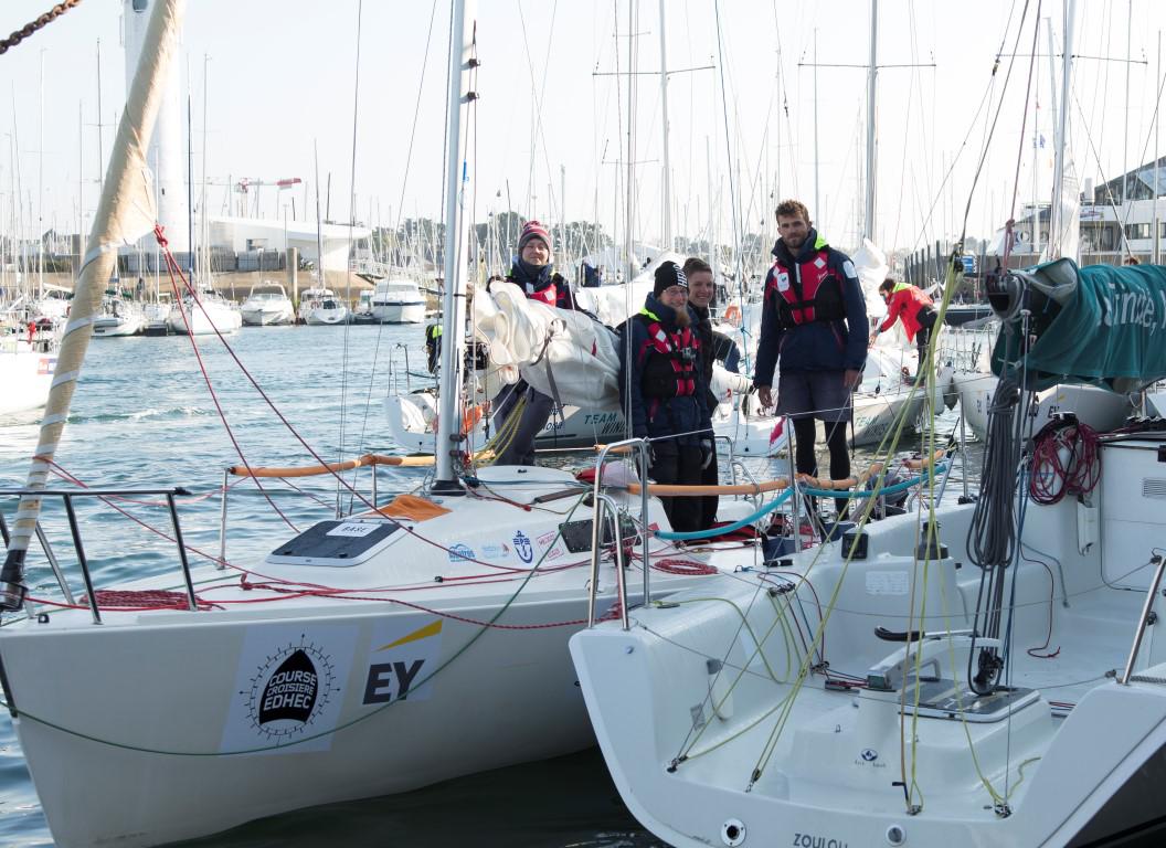 J80 du Club Nautique du Rohu à la Course Croisière Edhec