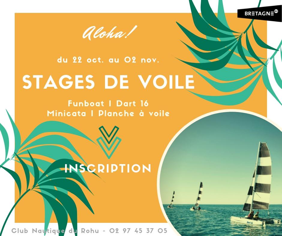 Stage de voile - vacances de la Toussaint - Club Nautique du Rohu