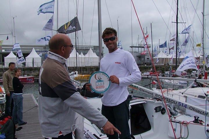 Le Rohu avec Clément Boyssou au départ de la Mini Transat 6.5