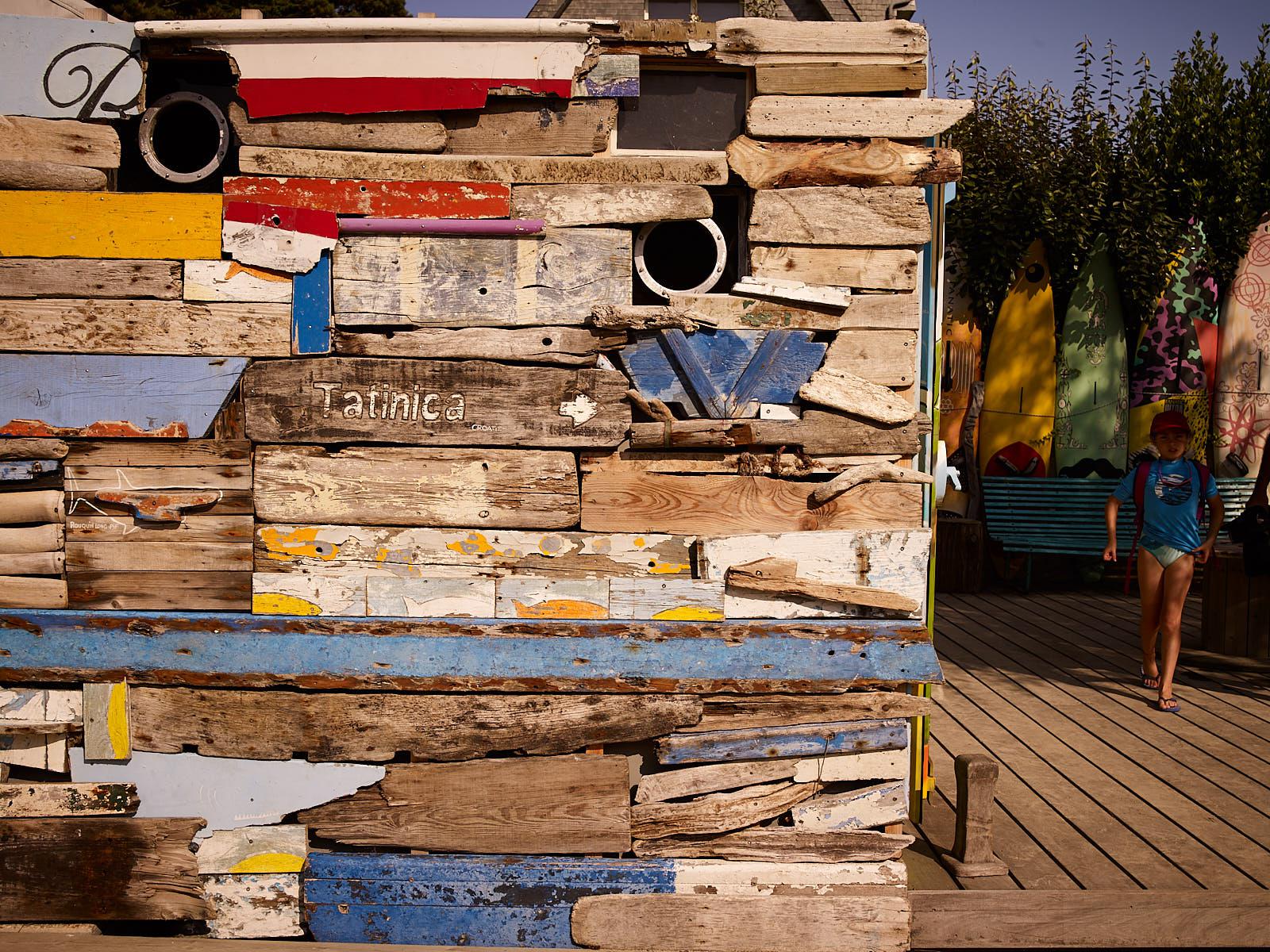 Club Nautique du Rohu - Nouvelle déco des vestiaires en bois flottés