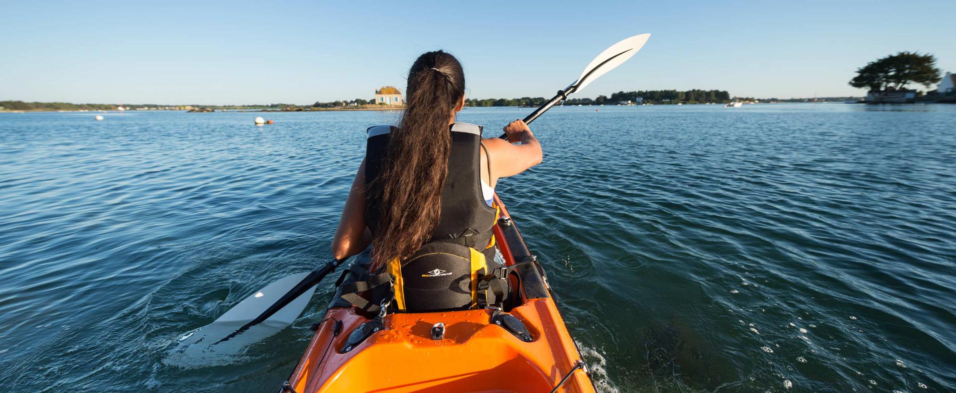 Sortie en kayak au Club Nautique du Rohu, Morbihan, Bretagne
